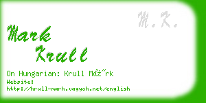 mark krull business card